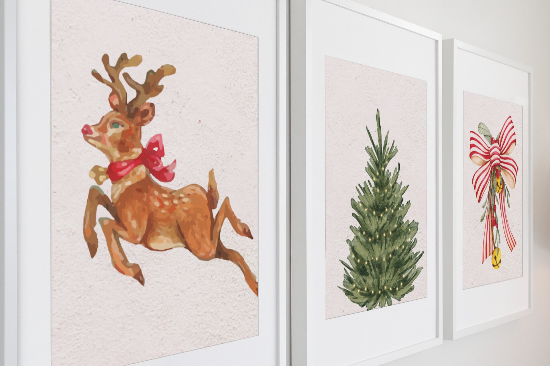Christmas Decor, Christmas Print, Set of 3, Christmas Wall Art ...