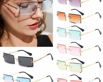 Eyewear Rectangle Sun Glasses Shades Square Sunglasses Fashion Sunglasses