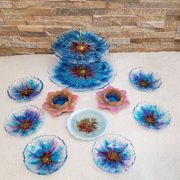 Handmade 3D flower Haftseen set, Haftsin table decoration, Nowruz set, Sofreh Haftseen