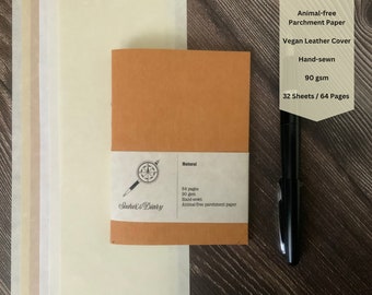 Inserti per quaderni da viaggio Passport Travelers Notebook con carta pergamena naturale e copertine in similpelle - Diario di viaggio ricaricabile cucito a mano