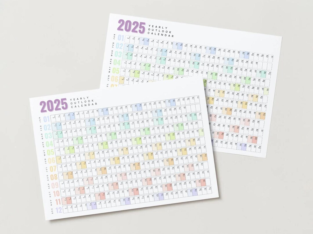 2025 Minimalist Wall Calendar | Printable Monthly Calendar | Wall ...