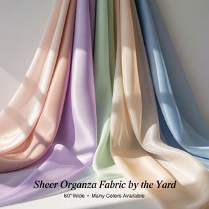 Organza durchsichtiger Stoff | Wird als lose Ware verkauft für Schleier, Kleider, Party Décor, Kostüme & DIY Nähen