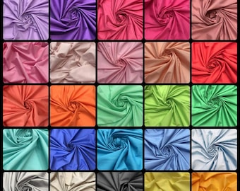 Baumwolle Polyester Wollstoff - Solide Farben, 60 ”breit, Schüttgut - Perfekt zum Nähen, Bettwäsche und Uniformen