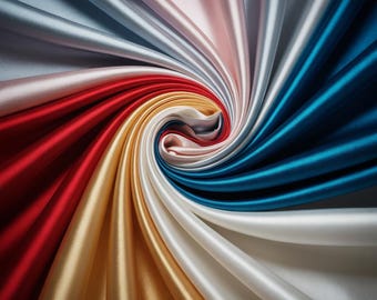 Charmeuse-Strech Satin Fabric by the Yard-60" Wide Stretch Silky Soft Satin, Wedding & Dressmaking Fabric, Clothing, Decoration Fabric,Silky