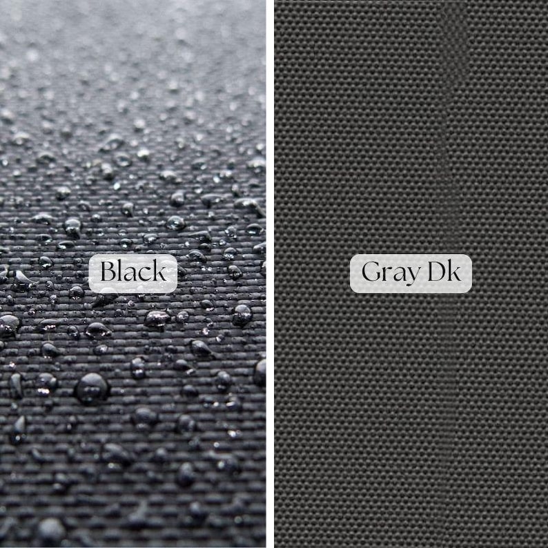 black Waterproof Canvas Fabric