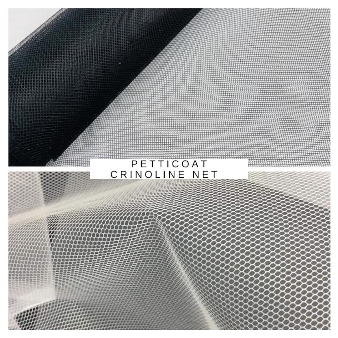 Petticoat Crinoline Net Fabric – 56” Wide | Stiff Mesh for Gowns ...