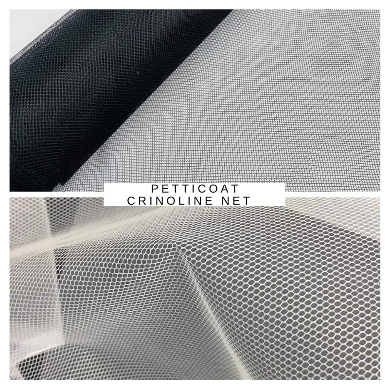 Petticoat Crinoline Net Fabric – 56” Wide | Stiff Mesh for Gowns ...