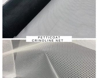 Tela de red de crinolina para enaguas: 142 cm de ancho, malla rígida para vestidos y disfraces