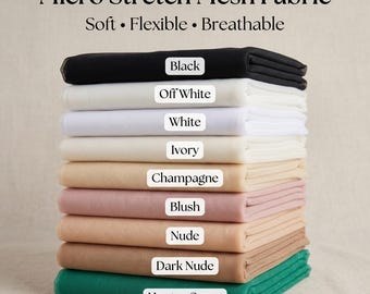 Micro Stretch Mesh Fabric – Soft & Flexible | Perfect for Lingerie and Costumes