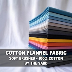 100% Baumwollflanellstoff - 42 / 43 ”breites, weich gebürstetes Tuch als Schüttgut für Quilting, Pyjamas, Babydecken und Kunsthandwerk