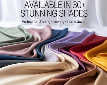 60” Poly Poplin Fabric by the Yard – 100% Polyester Wrinkle-Resistant Material for Apparel, Tablecloths, Curtains, Crafts & Sewing