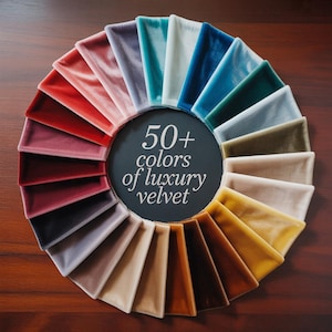 Tessuto di velluto elasticizzato in 4 direzioni di lusso tagliato su misura - Materiale morbido, liscio ed elegante / Larghezza 58&quot; / Oltre 50 colori disponibili