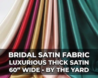 Satén nupcial premium cortado a medida: satén lujoso y duradero de 152 cm de ancho y grueso para vestidos, vestidos y decoración.