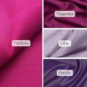 Premium Mikado Matte Stretch Satin Fabric by the Yard