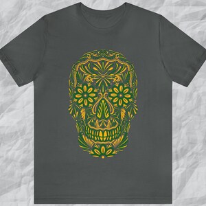 Sugar Skull, Day of the Dead, Dia de los Muertos, Pinstripe, Calavera, Muerte, Tradition, Folk Art, Prehispanic, Mens Gifts, Womans Gifts