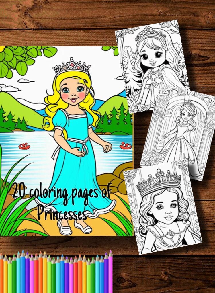20 Coloring Pages of Princesses