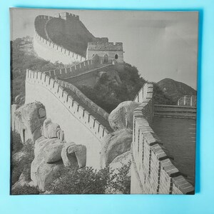 Quadro stampa artistica " La grande Muraglia " Cina -Foto originale su tela 50 x 50 CM , unico . (DESCRIPTION multi LANGUAGES)