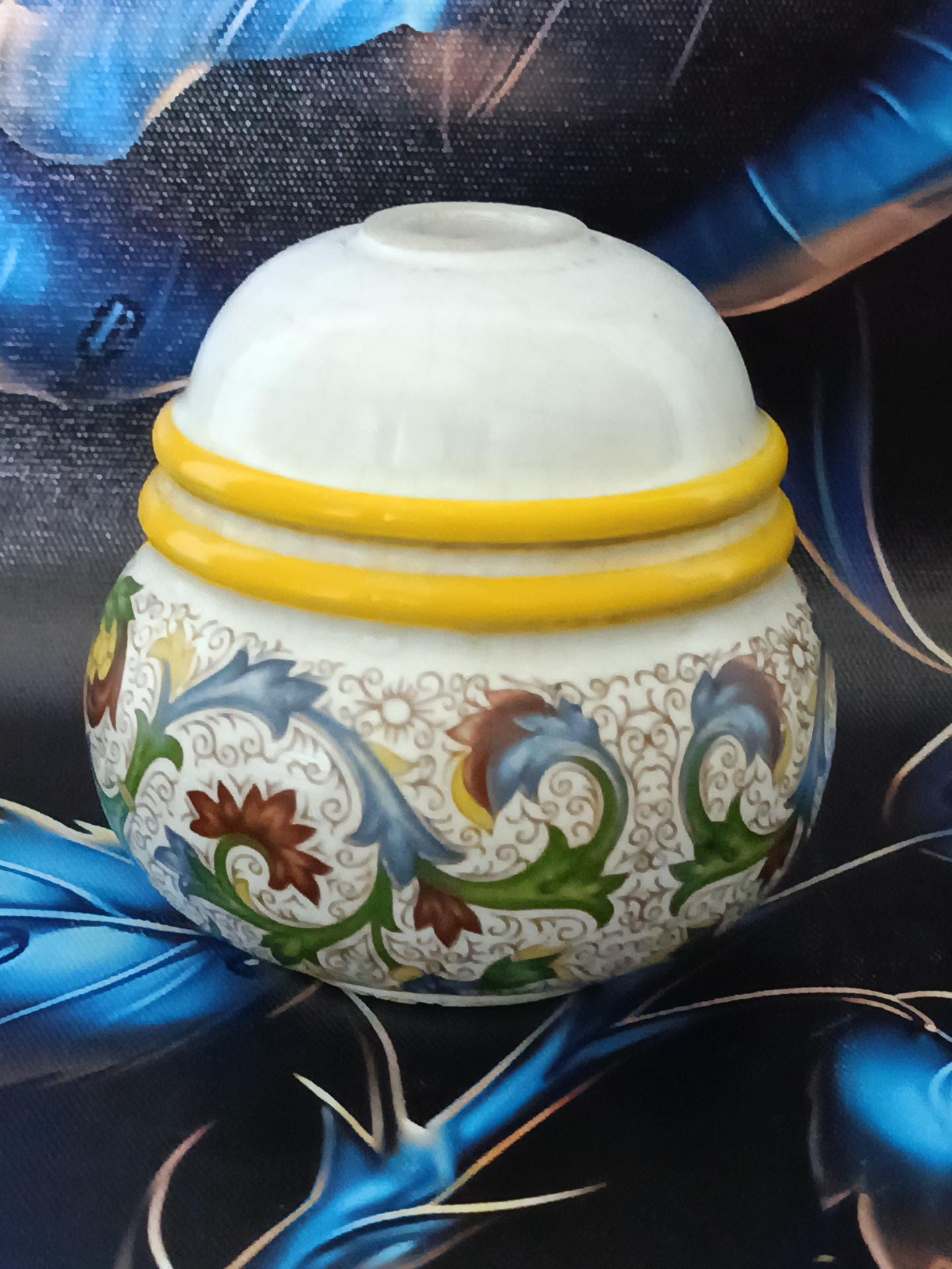 花瓶 　Baffni GuBBio　イタリア Vintage Baffoni Gubbio Italian Art Pottery PItcher Vase Floral