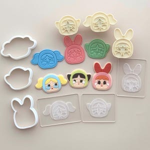 Crybaby inspiriert Cookie Cutter und Stempel | Kawaii Trauriges Gesicht Design | Fondant & Polymer Clay Werkzeug für Themenkuchen