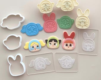 Crybaby Inspired Cookie Cutter and Stamp | Kawaii Sad Face Design | Fondant & Polymer Clay Tool for Themed Bakes