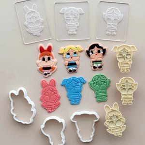 Crybaby inspiriert Cookie Cutter und Stempel | Kawaii Trauriges Gesicht Design | Fondant & Polymer Clay Werkzeug für Themenkuchen