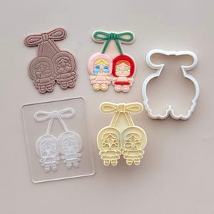 Crybaby inspiriert Cookie Cutter und Stempel | Kawaii Trauriges Gesicht Design | Fondant & Polymer Clay Werkzeug für Themenkuchen