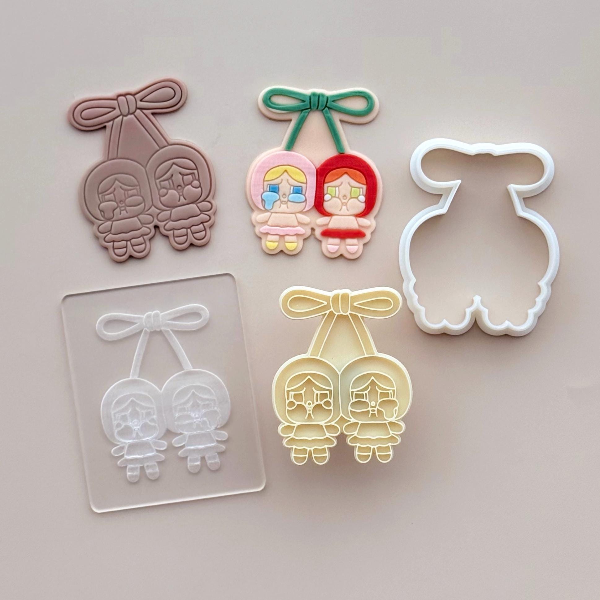 Crybaby Inspired Cookie Cutter and Stamp | Kawaii Sad Face Design | Fondant & Polymer Clay Tool for Themed Bakes