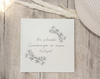 Hochzeitsalbum, Erinnerungsbuch Hochzeit zum Ausfüllen, Hochzeitsgeschenk Erinnerungsalbum