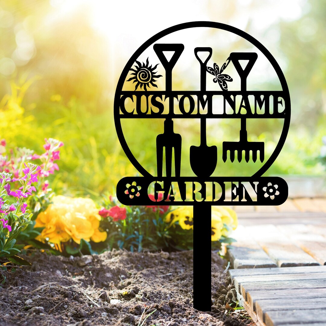 Custom Garden Metal Wall Art Garden Wall Sign Garden Metal Etsy