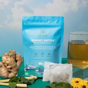 Gut Tees- Evening Detox Teemischung |Sunset Detox- 30 Tage Detox für die Darmgesundheit | Diät | Jump Start Weight Loss (15 Teebeutel)