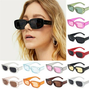 Fashion Retro Rectangle Sunglasses Shades Sun Glasses Women UV400 Square