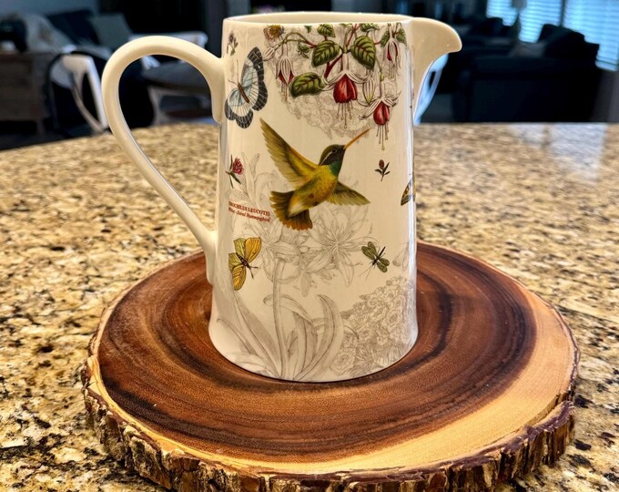 Vintage Portmeirion Botanic Hummingbird Pitcher - Etsy