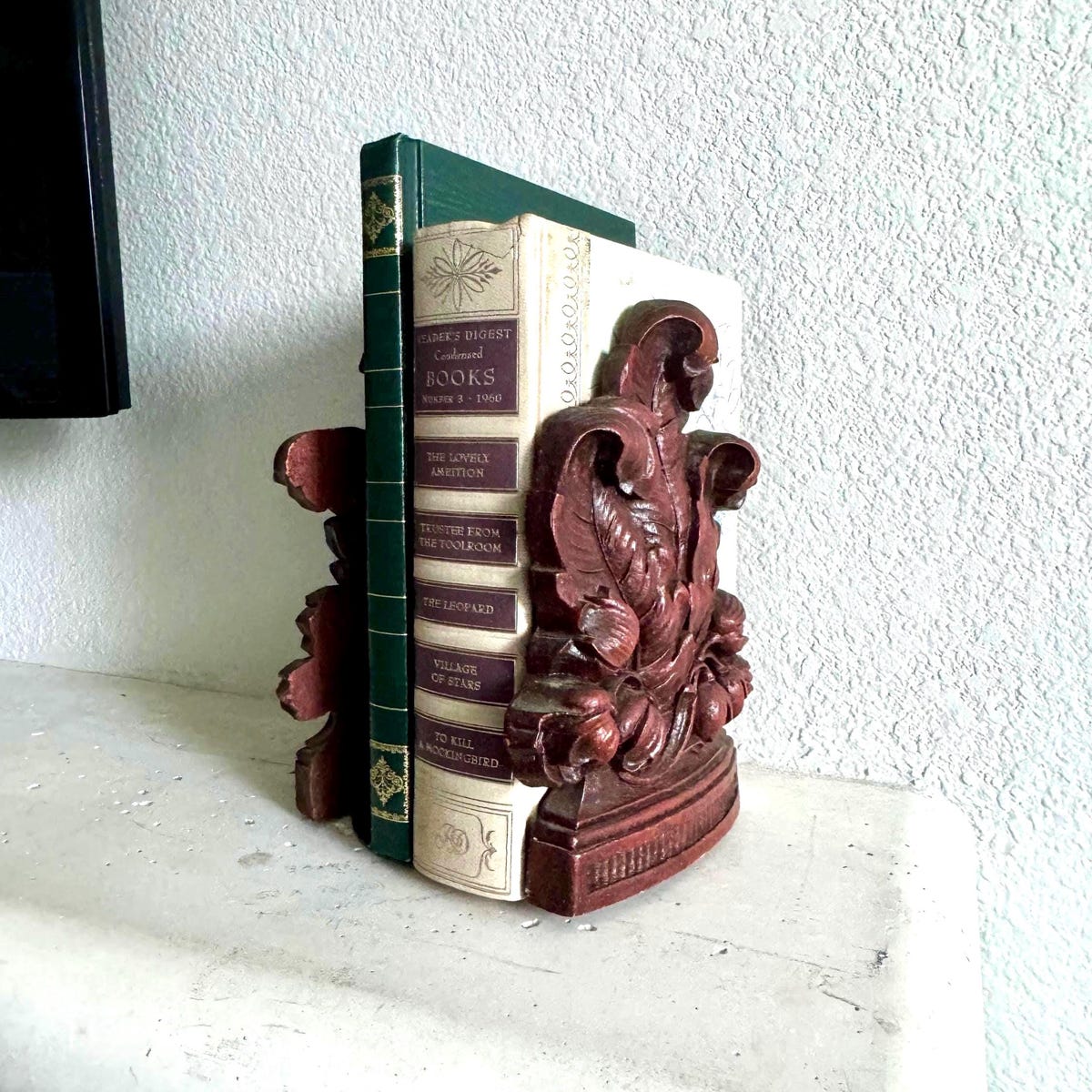 Vintage Syroco Composite Wood Bookends Leaves & Feather Plumes - Etsy