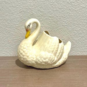 Vintage Ceramic Swan Planter