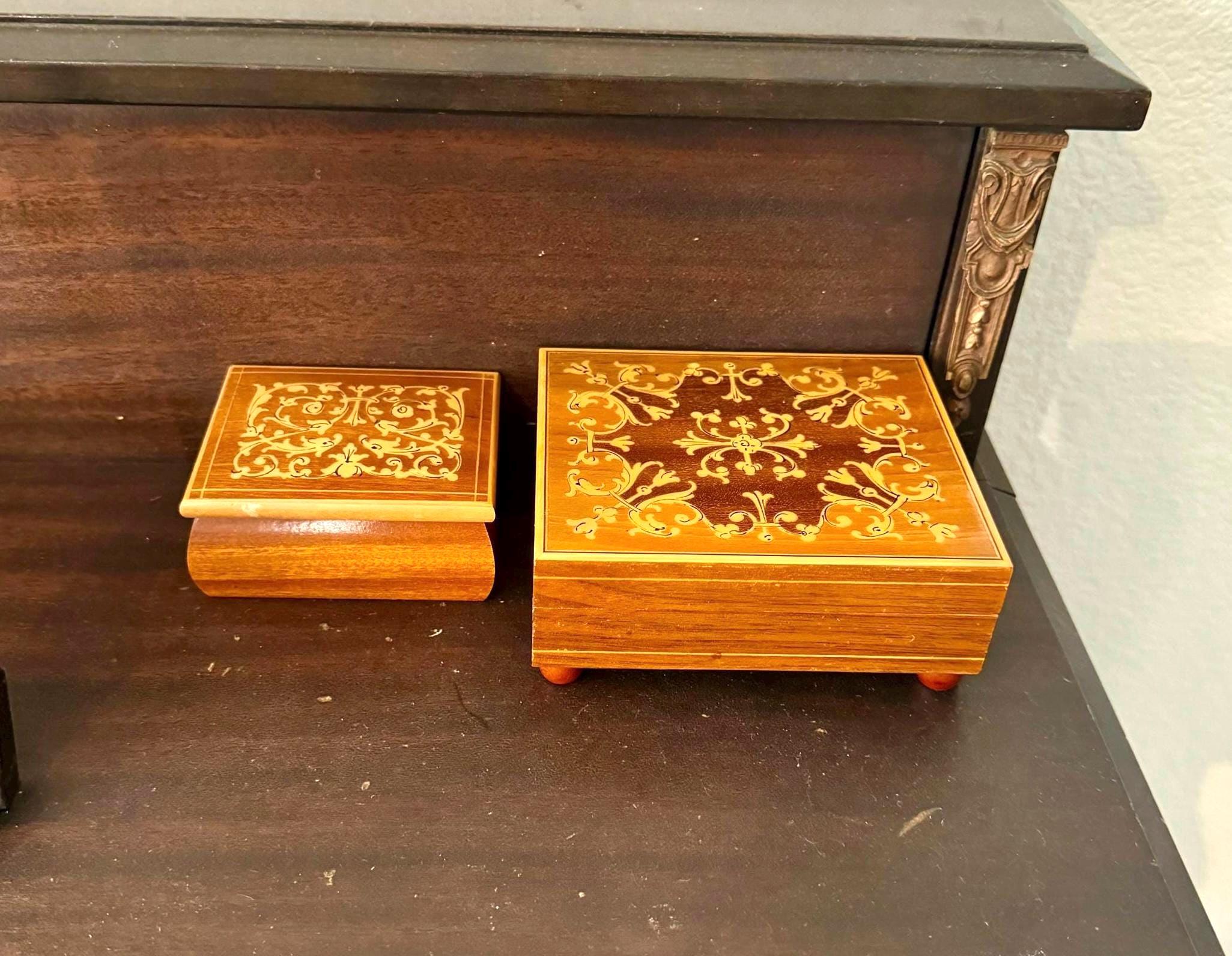 REUGE メカニカルミュージックボックス 花のインレイ REUGE メカニカル