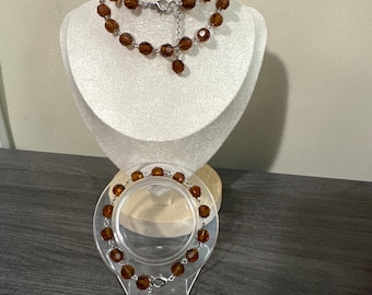 Beaded Necklace and Earrings Set