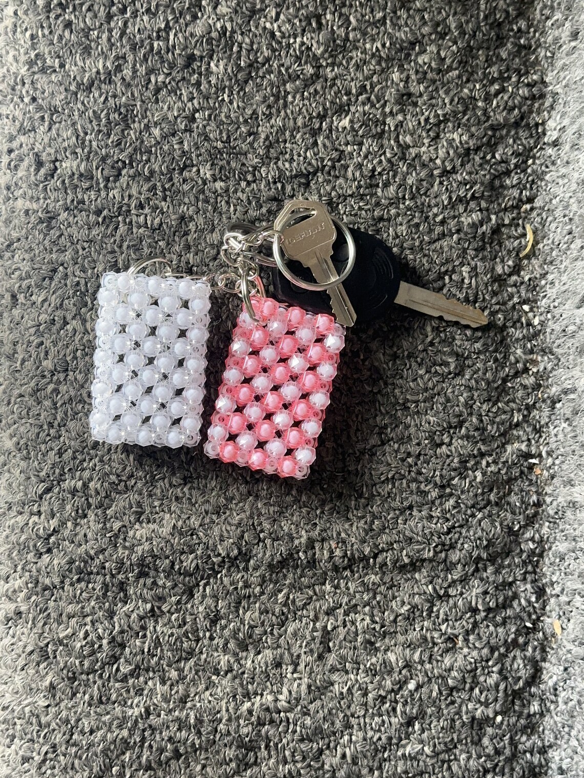 Key Holder, Pink and White Key Holder Etsy