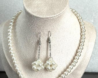 Beaded Necklace and Earrings Set