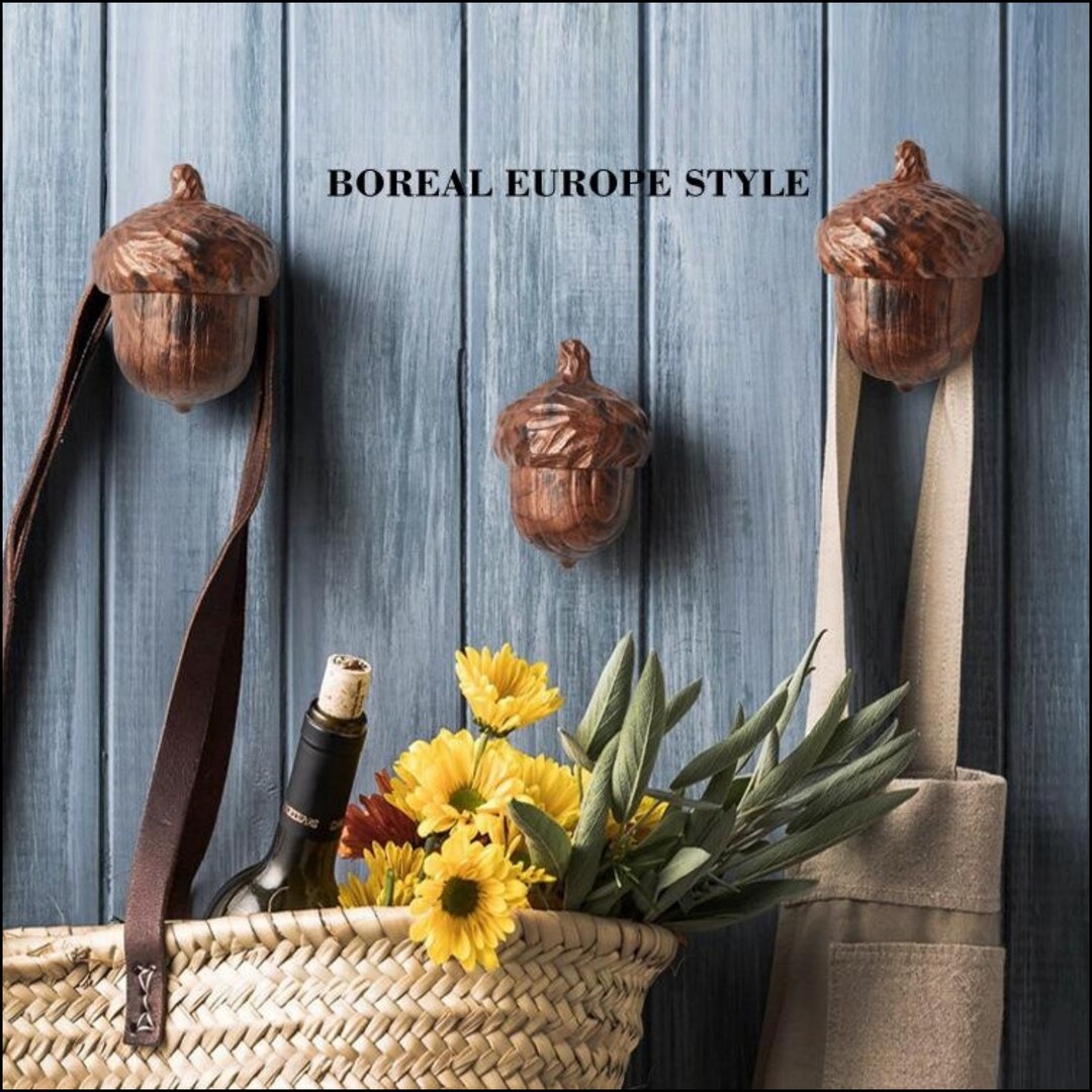 Mushroom Shaped Wood Hook Behind the Door Hooks Creative Etsy