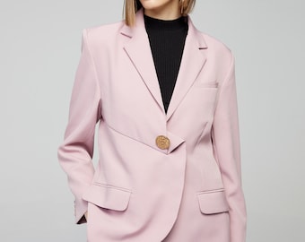 Ruthie Asymmetrical pink Blazer