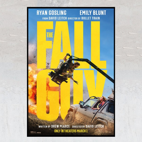 Carteles de la película The Fall Guy - Recuerdos de coleccionista - Regalos de carteles personalizados - Impresión de carteles en lienzo