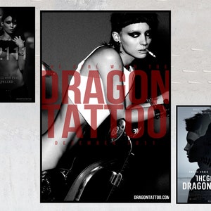 The Girl with the Dragon Tattoo Film Posters - Collector's Memorabilia - Personalized Poster Gifts - Poster Print on Canvas