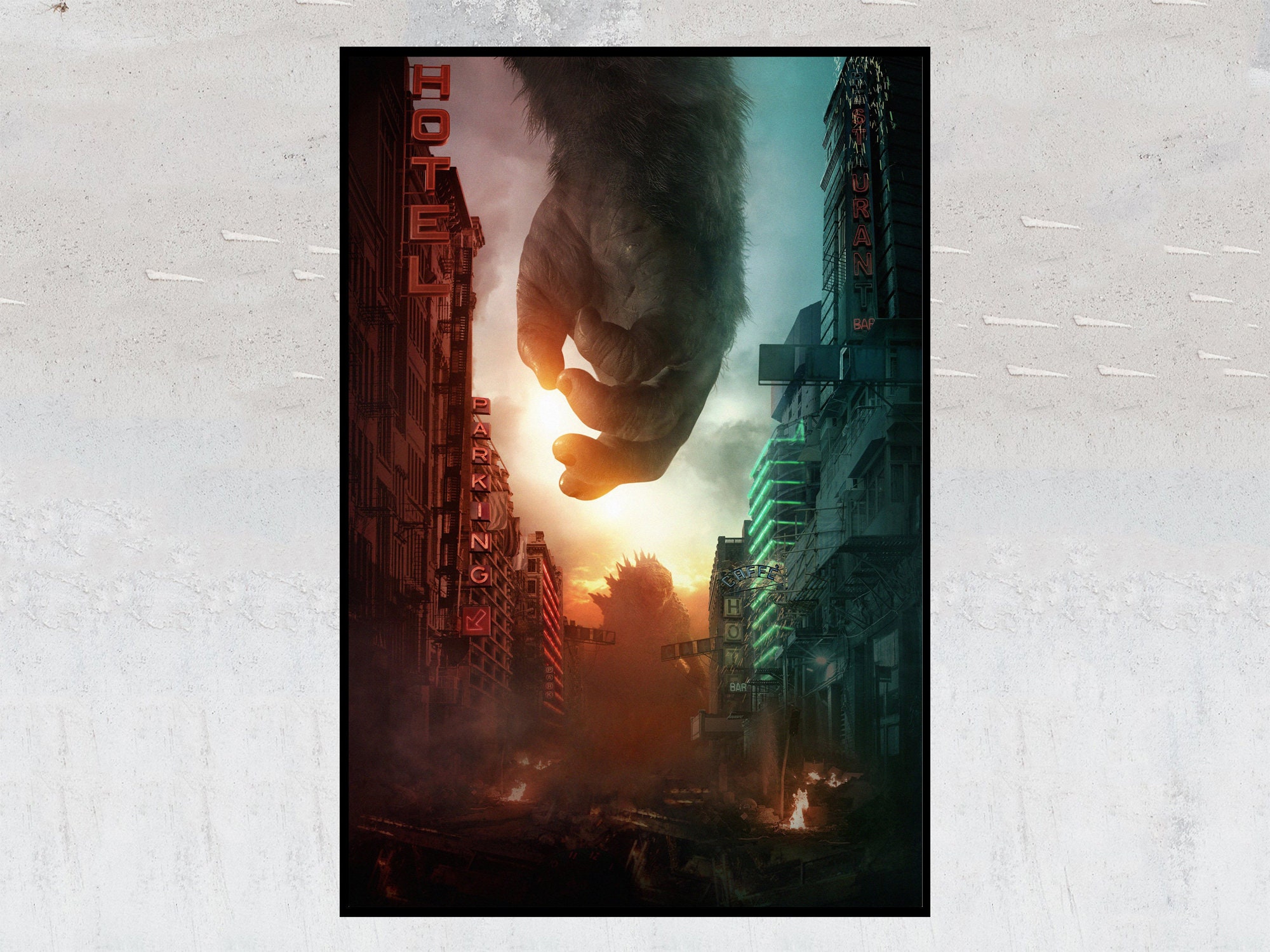 Discover King Kong vs. god zilla Film Poster, Movie Poster Gift