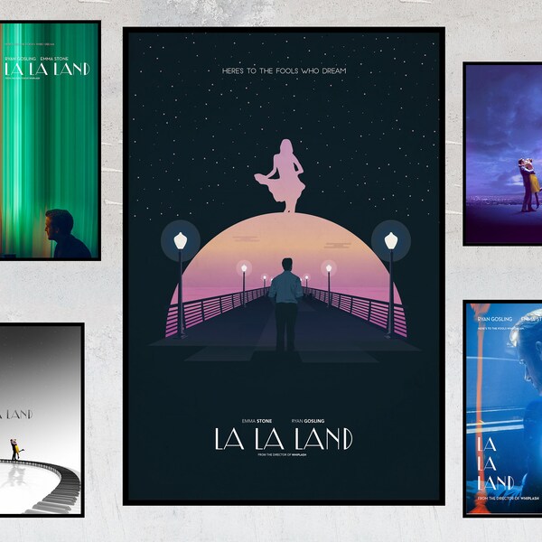 Affiches de film La La Land - Souvenirs de collection - Cadeaux d'affiche personnalisés - Affiche imprimée sur toile