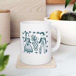 Butterprint Inspired Ceramic Mug 11oz