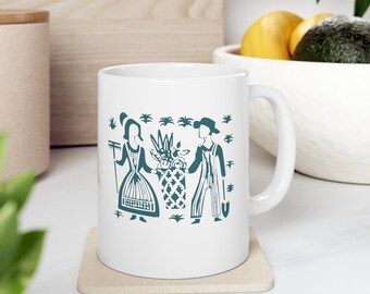 Tasse en céramique inspirée de Butterprint 11oz