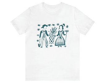 T-shirt unisexe à manches courtes en jersey unisexe Butterprint inspiré des amish amish