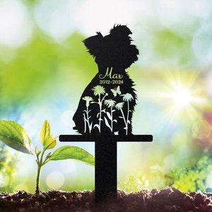 Custom Dog Memorial Garden Stake, Yorkie Loss, Yorkie lover, Yorkie Yard Art, Dog Sympathy Gift, Custom Yorkie Memorial, Pet Loss Gift Sign