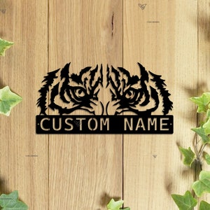 Eye Of The Tiger Metal Wall Art, Tiger Lover gift,Custom Tiger Sign,Personalized Home Wall Art,Metal Tiger Wall Decoration,Housewarming Gift