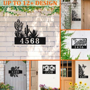 Custom Address Sign, Metal House Numbers, Personalized Home Decor , Unique Housewarming Gift , Cutout Address Sign , Sunflower Address Sign